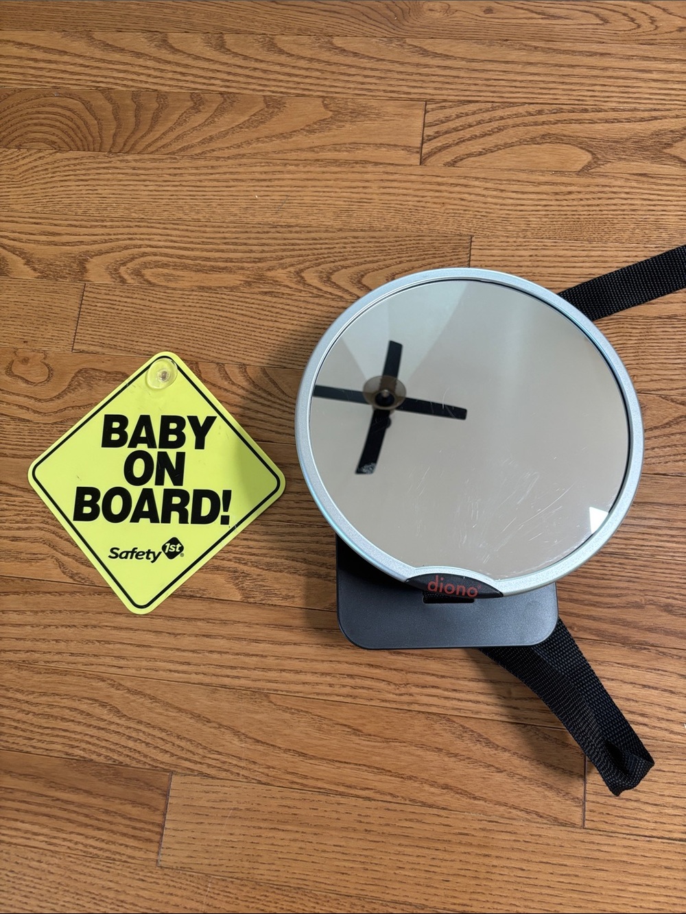 Diono Baby Car Mirror in Black - Rear-Facing Infant Mirror